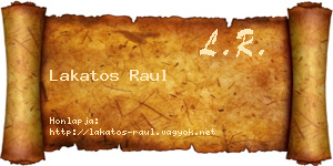Lakatos Raul névjegykártya